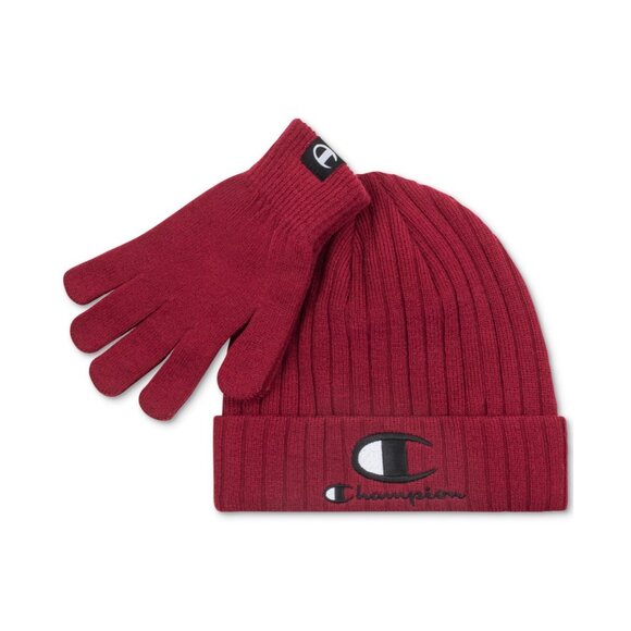 Champion Men's Beanie & Gloves Set Brown Size One Size - Picture 1 of 1